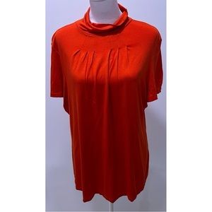 Vintage The Limited Orangey-Red Turtle Neck Top